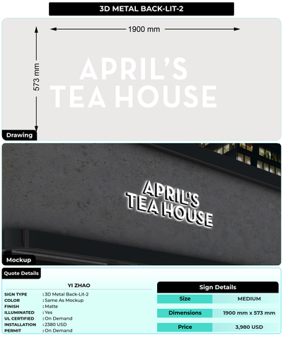 CUSTOM MOCKUP SIGN FOR yi zhao