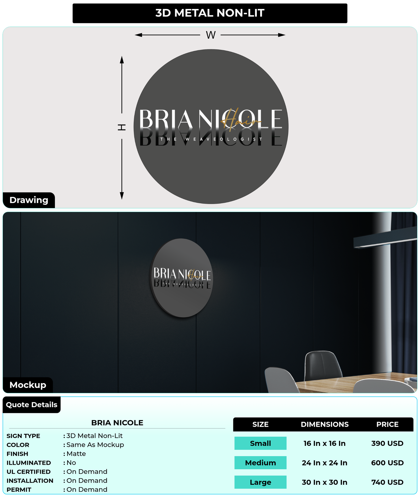 CUSTOM MOCKUP SIGN FOR Bria Nicole