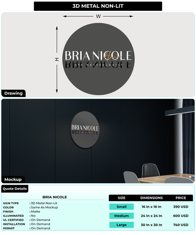 CUSTOM MOCKUP SIGN FOR Bria Nicole