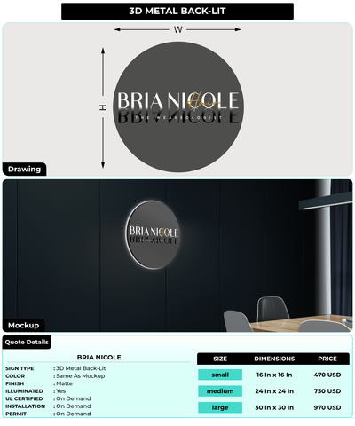 CUSTOM MOCKUP SIGN FOR Bria Nicole