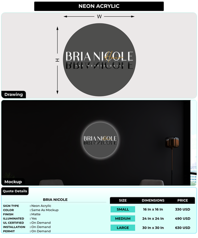 CUSTOM MOCKUP SIGN FOR Bria Nicole