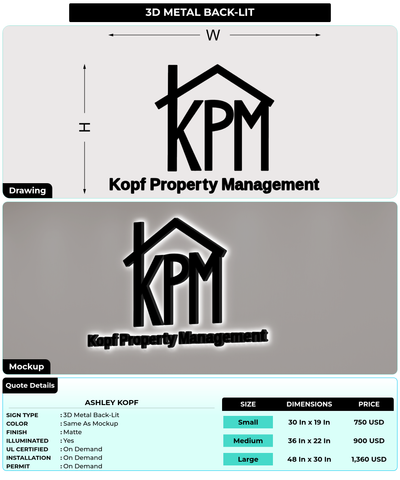 CUSTOM MOCKUP SIGN FOR Ashley Kopf