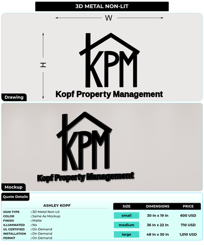 CUSTOM MOCKUP SIGN FOR Ashley Kopf