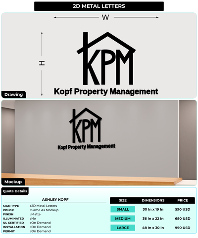 CUSTOM MOCKUP SIGN FOR Ashley Kopf