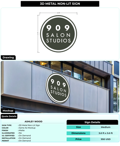CUSTOM MOCKUP SIGN FOR Ashley Wood