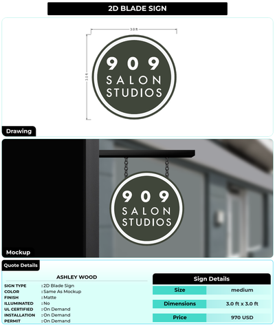 CUSTOM MOCKUP SIGN FOR Ashley Wood