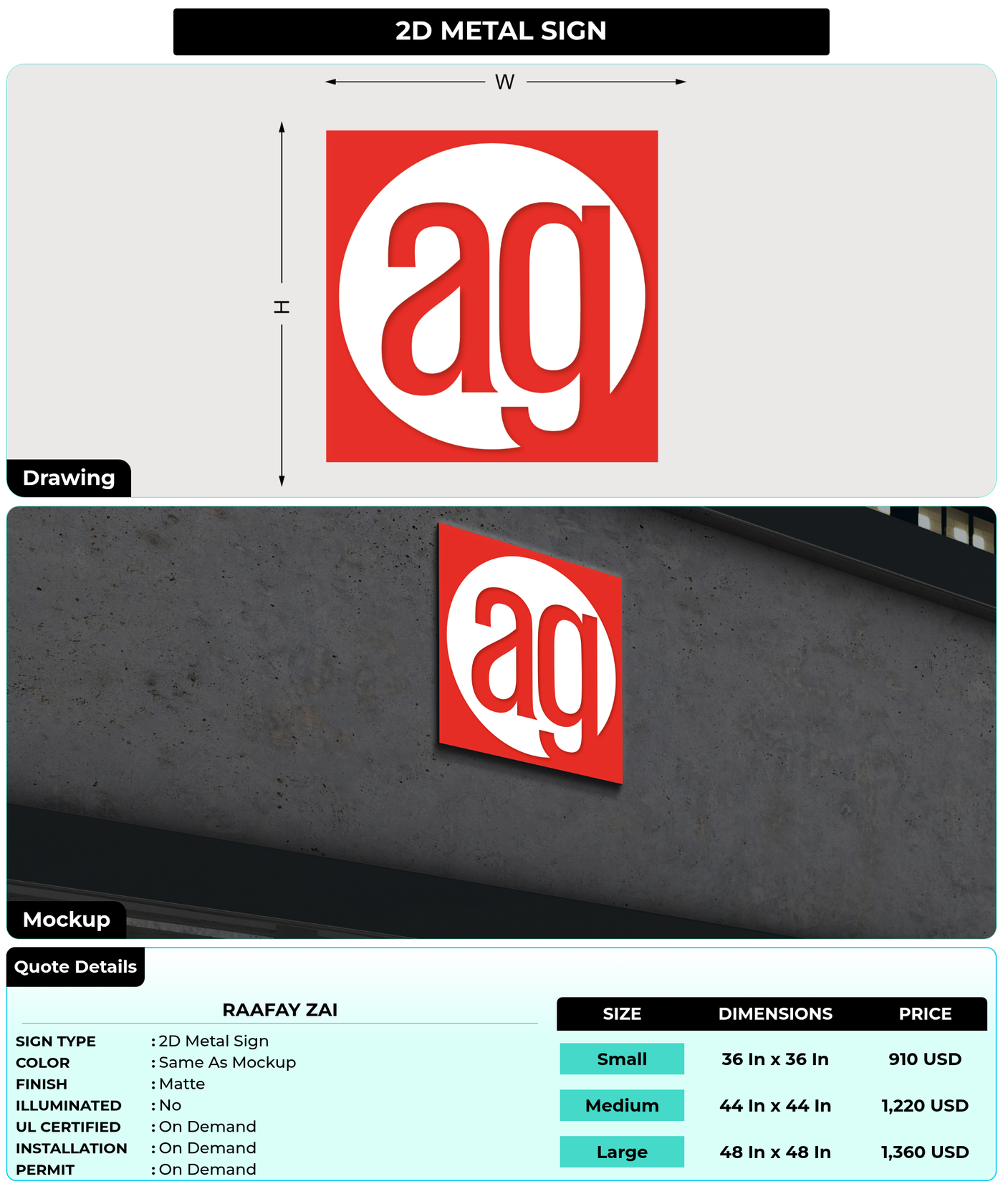 CUSTOM MOCKUP SIGN FOR Raafay Zai