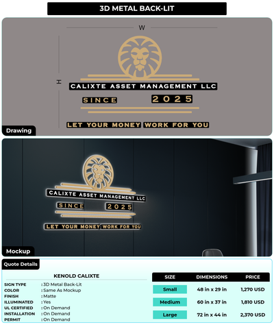 CUSTOM MOCKUP SIGN FOR Kenold Calixte