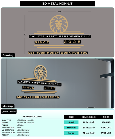 CUSTOM MOCKUP SIGN FOR Kenold Calixte
