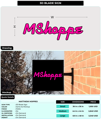 CUSTOM MOCKUP SIGN FOR Matthew Hoppes