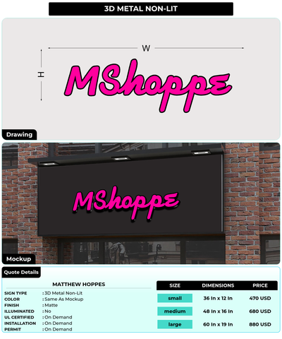 CUSTOM MOCKUP SIGN FOR Matthew Hoppes