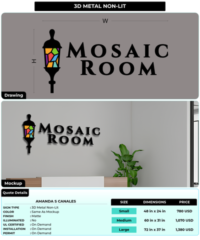 CUSTOM MOCKUP SIGN FOR AMANDA S CANALES