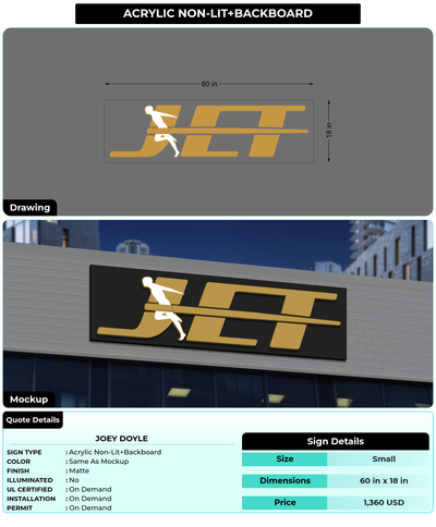 CUSTOM MOCKUP SIGN FOR Joey Doyle