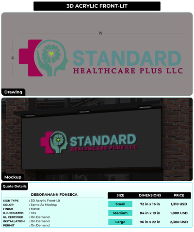 CUSTOM MOCKUP SIGN FOR Deborahann Fonseca