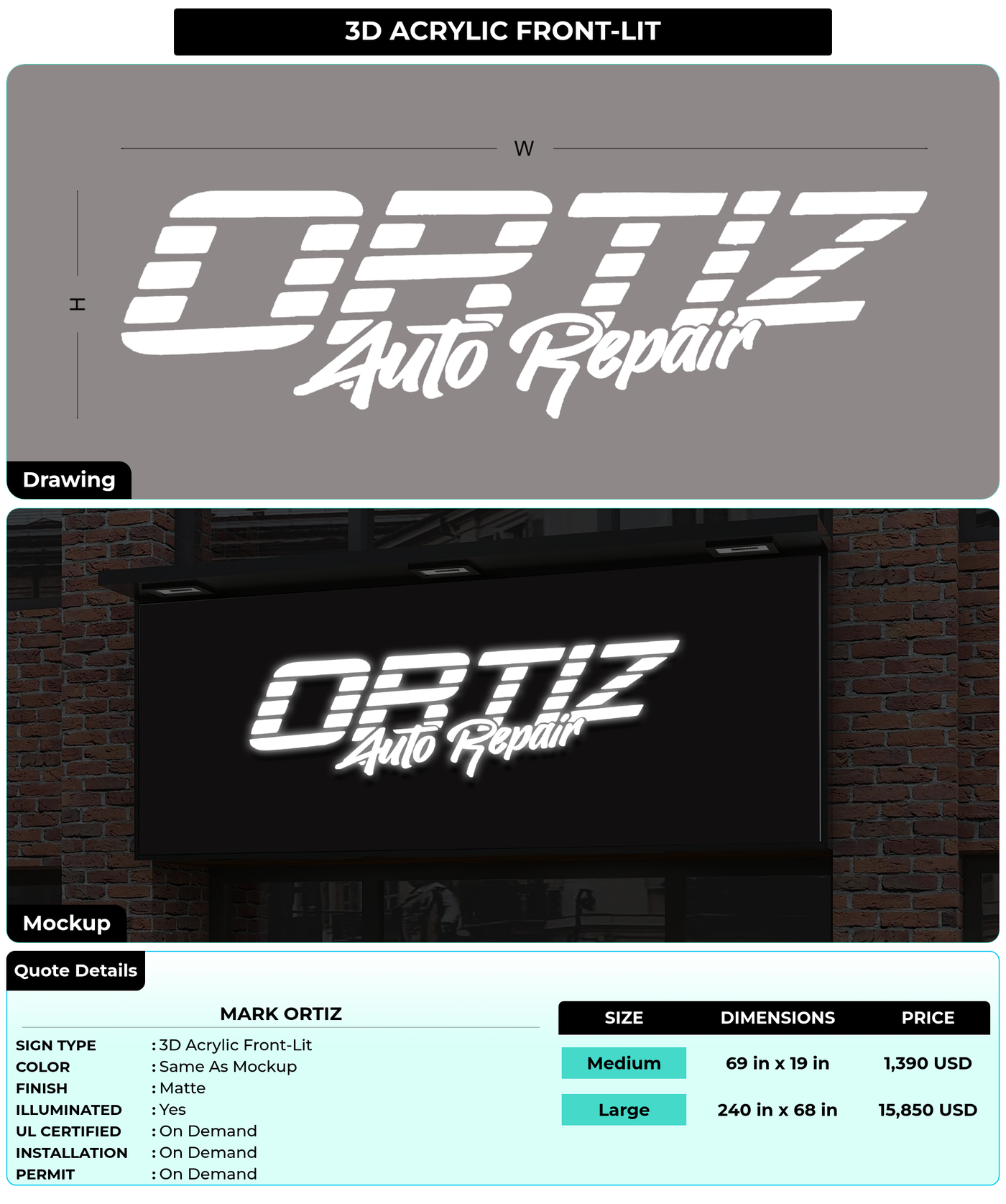 CUSTOM MOCKUP SIGN FOR mark ortiz