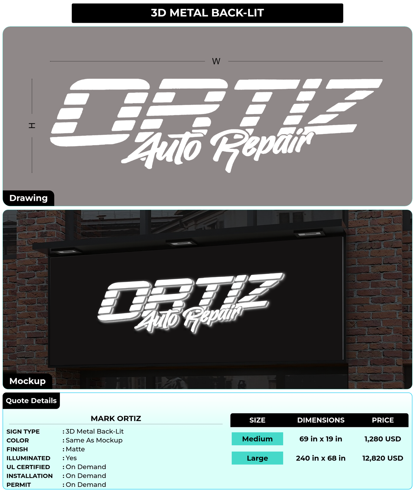 CUSTOM MOCKUP SIGN FOR mark ortiz