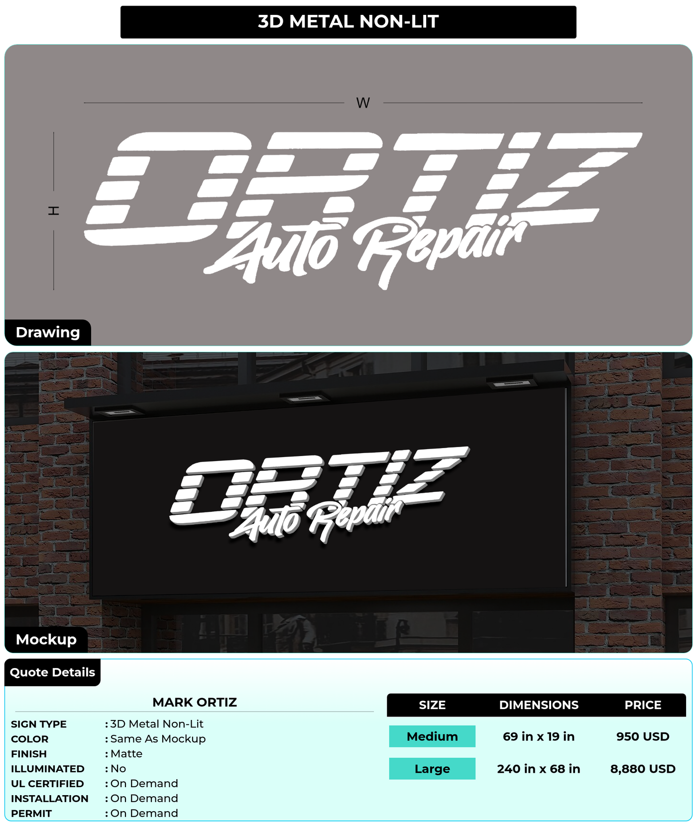 CUSTOM MOCKUP SIGN FOR mark ortiz