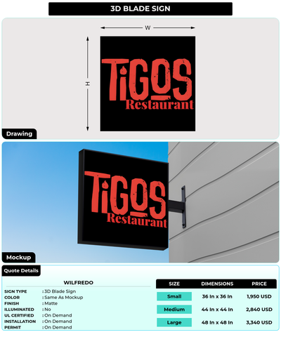 CUSTOM MOCKUP SIGN FOR Wilfredo