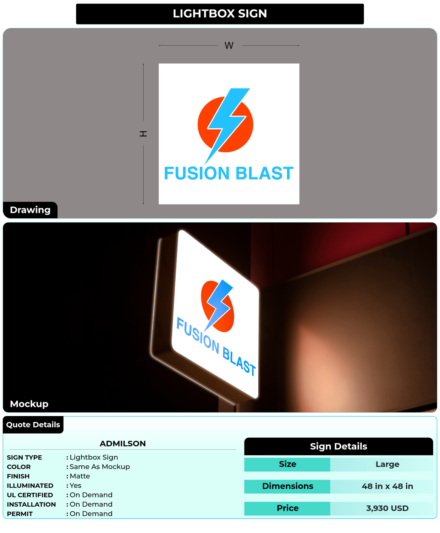 CUSTOM MOCKUP SIGN FOR Admilson