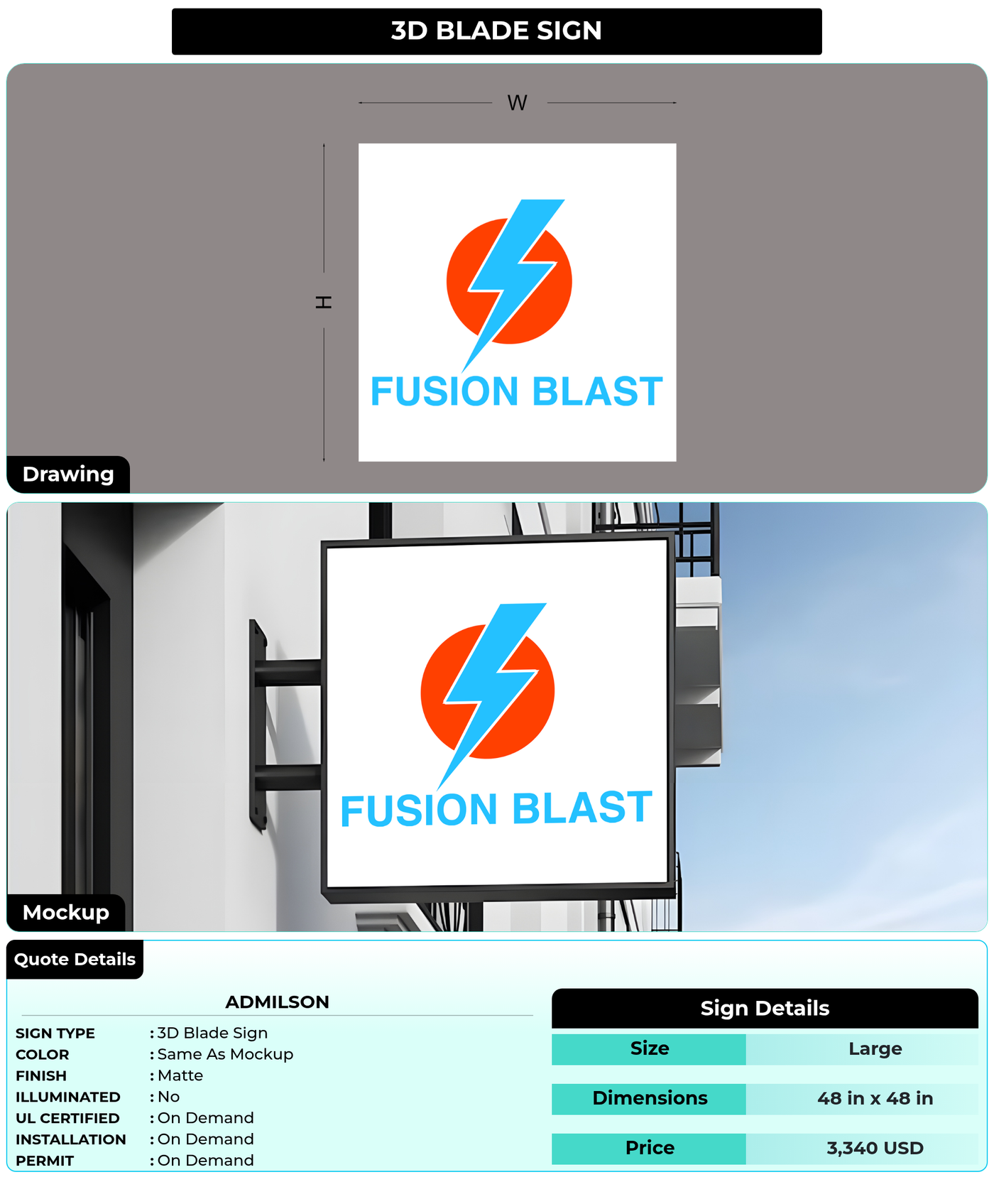 CUSTOM MOCKUP SIGN FOR Admilson