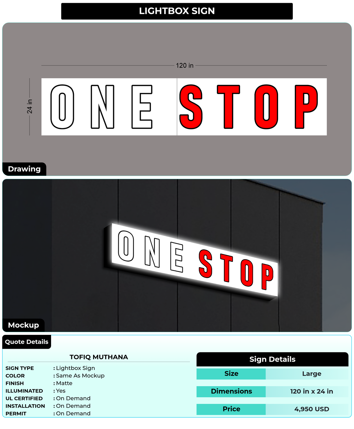CUSTOM MOCKUP SIGN FOR Tofiq Muthana