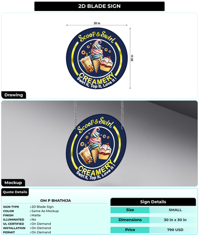 CUSTOM MOCKUP SIGN FOR OM P BHATHIJA