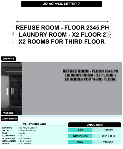 CUSTOM MOCKUP SIGN FOR Mendy Horowitz