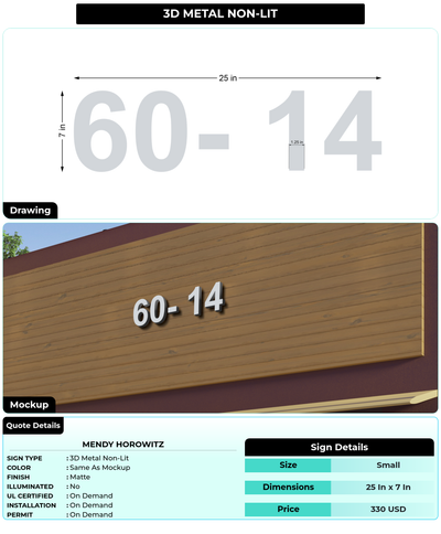 CUSTOM MOCKUP SIGN FOR Mendy Horowitz