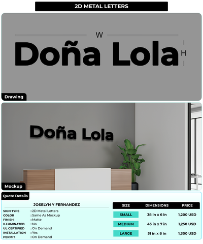 CUSTOM MOCKUP SIGN FOR Joselyn Y Fernandez