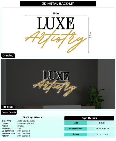 CUSTOM MOCKUP SIGN FOR Erica Quintana
