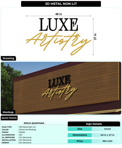 CUSTOM MOCKUP SIGN FOR Erica Quintana