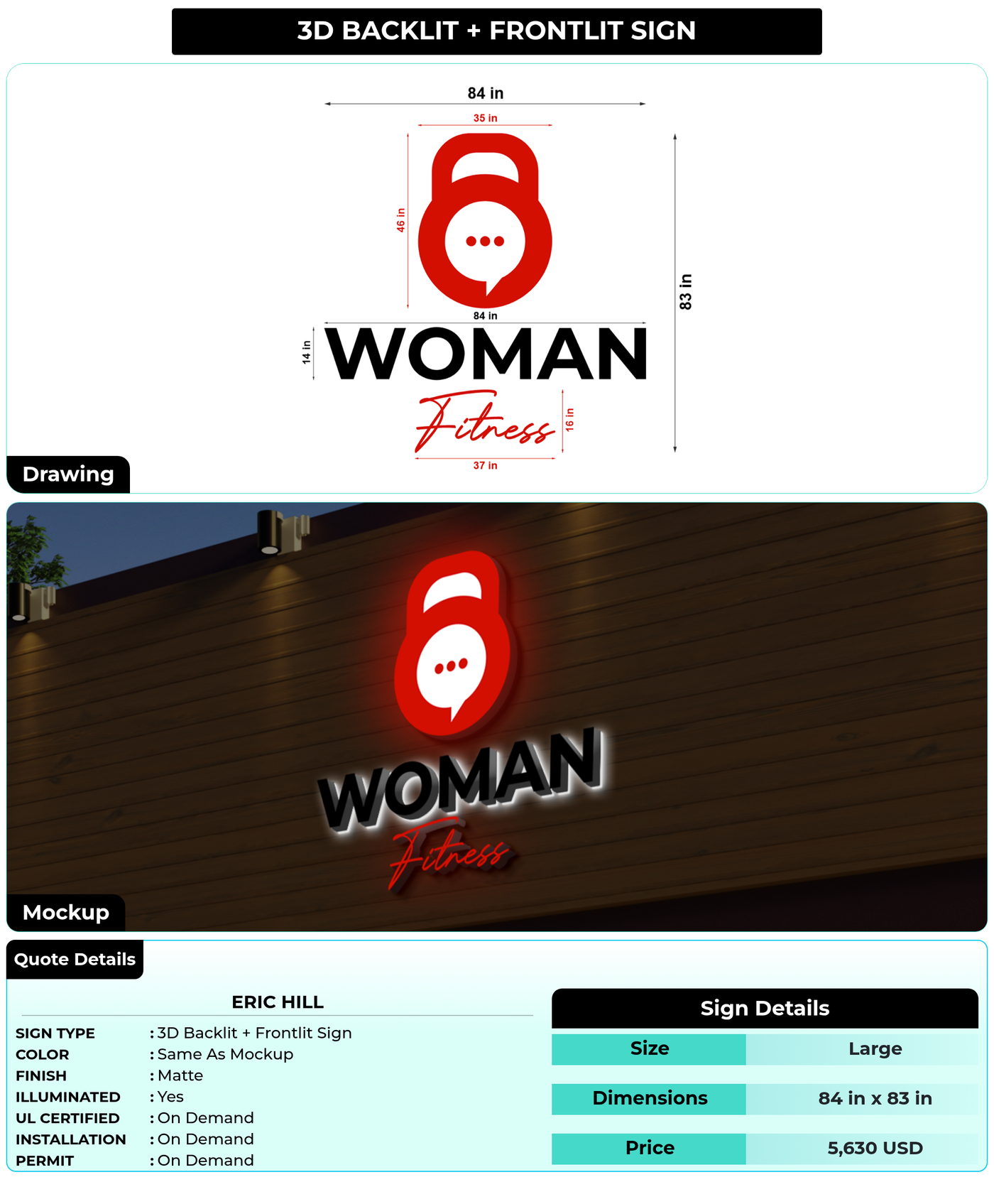 CUSTOM MOCKUP SIGN FOR Eric Hill