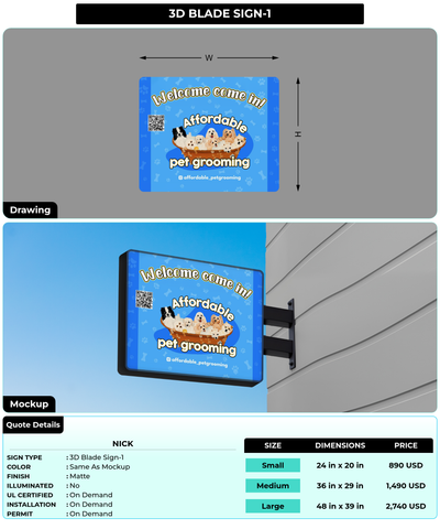 CUSTOM MOCKUP SIGN FOR Nick