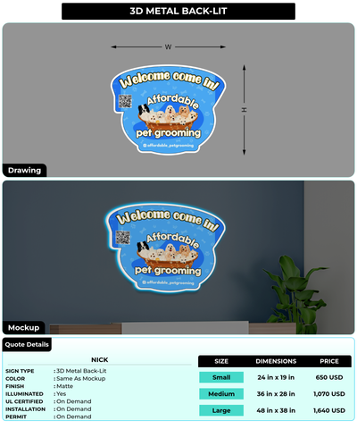 CUSTOM MOCKUP SIGN FOR Nick