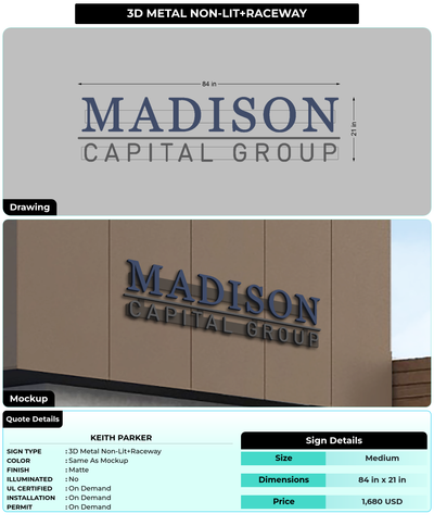 CUSTOM MOCKUP SIGN FOR Keith Parker