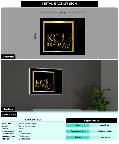 CUSTOM MOCKUP SIGN FOR Lana dorsey