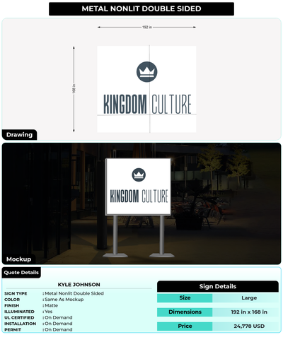 CUSTOM MOCKUP SIGN FOR Kyle Johnson
