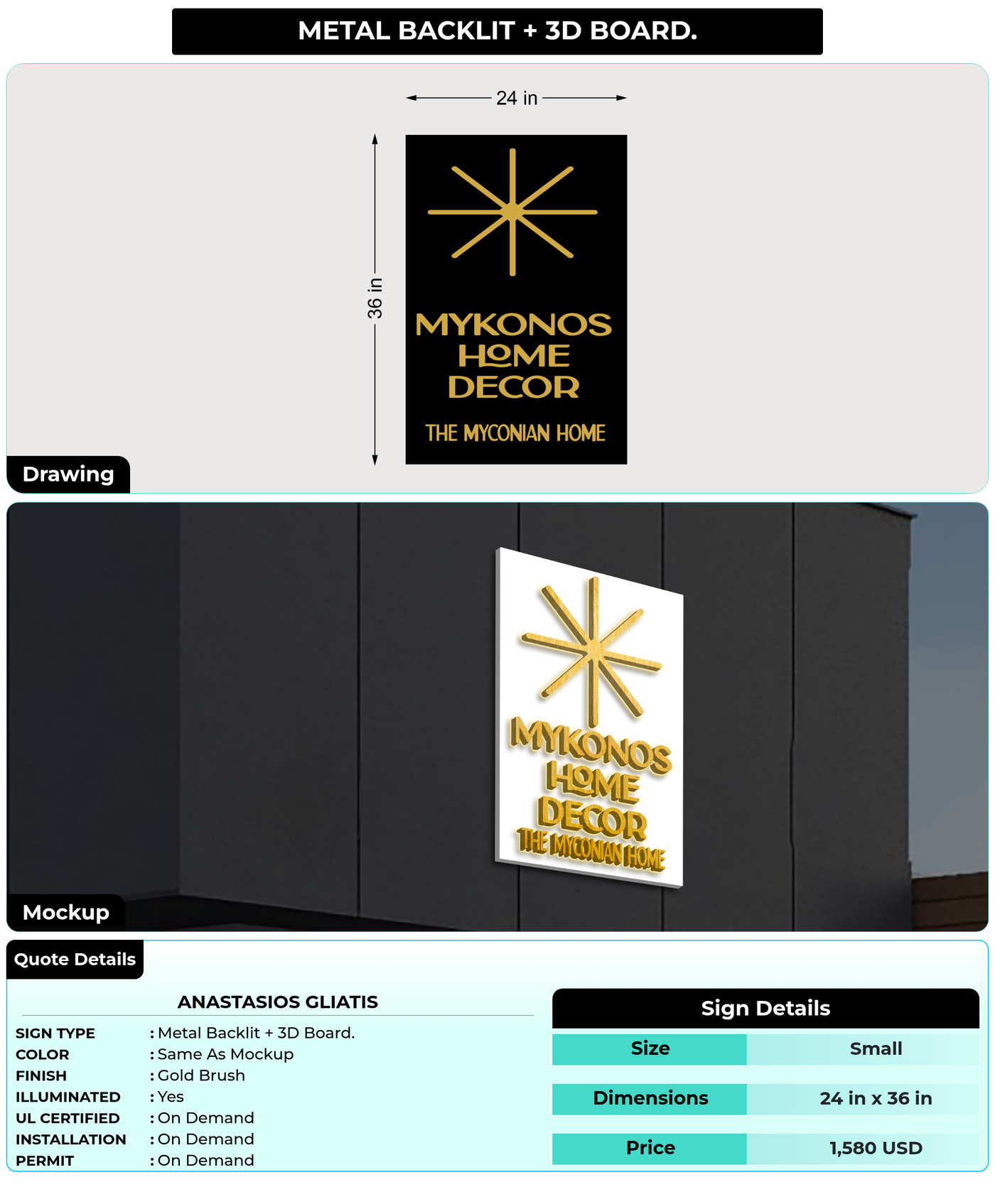 CUSTOM MOCKUP SIGN FOR Anastasios Gliatis