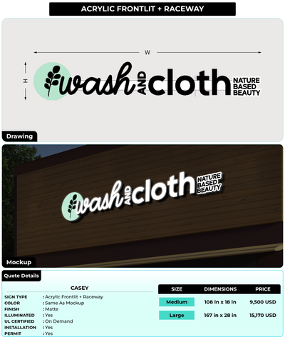CUSTOM MOCKUP SIGN FOR Casey