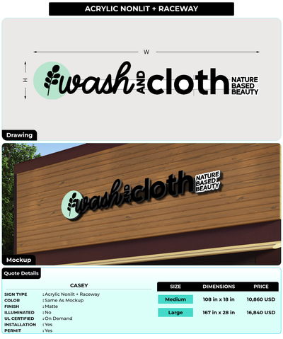 CUSTOM MOCKUP SIGN FOR Casey