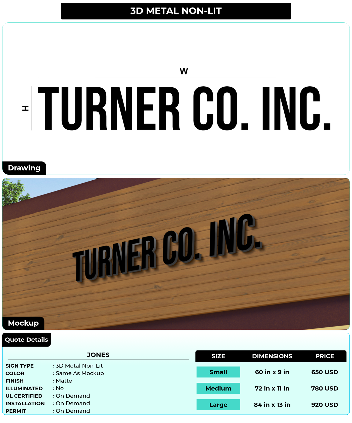 CUSTOM MOCKUP SIGN FOR Jones