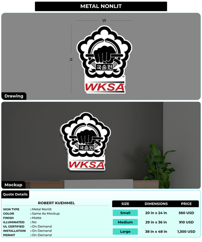 CUSTOM MOCKUP SIGN FOR Robert Kuemmel