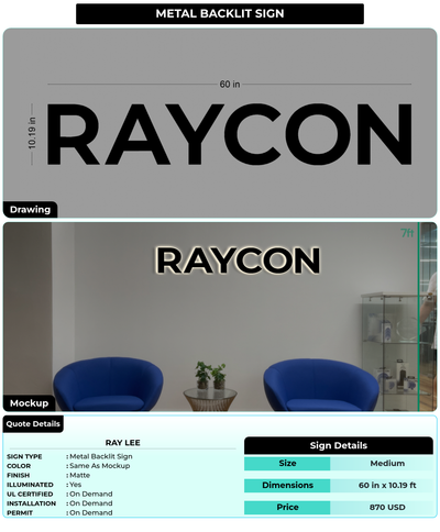CUSTOM MOCKUP SIGN FOR Ray Lee