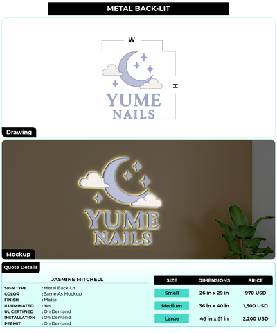CUSTOM MOCKUP SIGN FOR Jasmine Mitchell