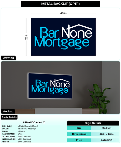 CUSTOM MOCKUP SIGN FOR Armando Alaniz