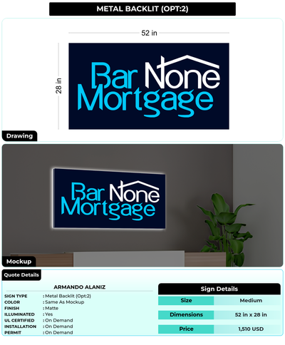 CUSTOM MOCKUP SIGN FOR Armando Alaniz