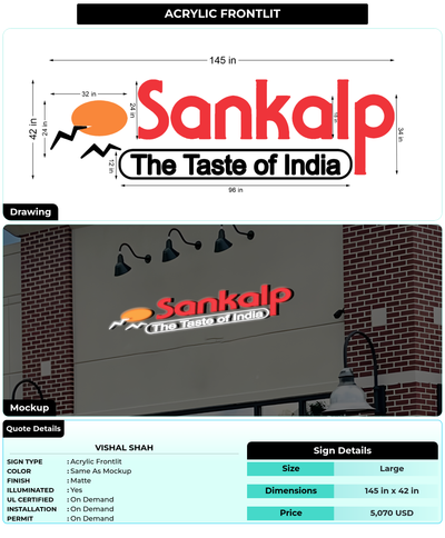 CUSTOM MOCKUP SIGN FOR Vishal Shah