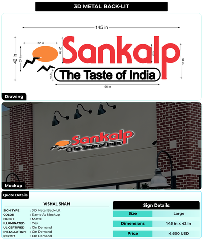 CUSTOM MOCKUP SIGN FOR Vishal Shah