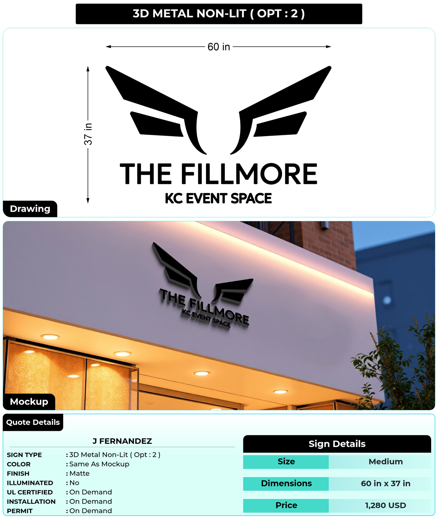 CUSTOM MOCKUP SIGN FOR J Fernandez