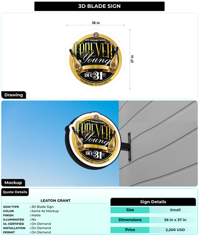 CUSTOM MOCKUP SIGN FOR Leaton Grant